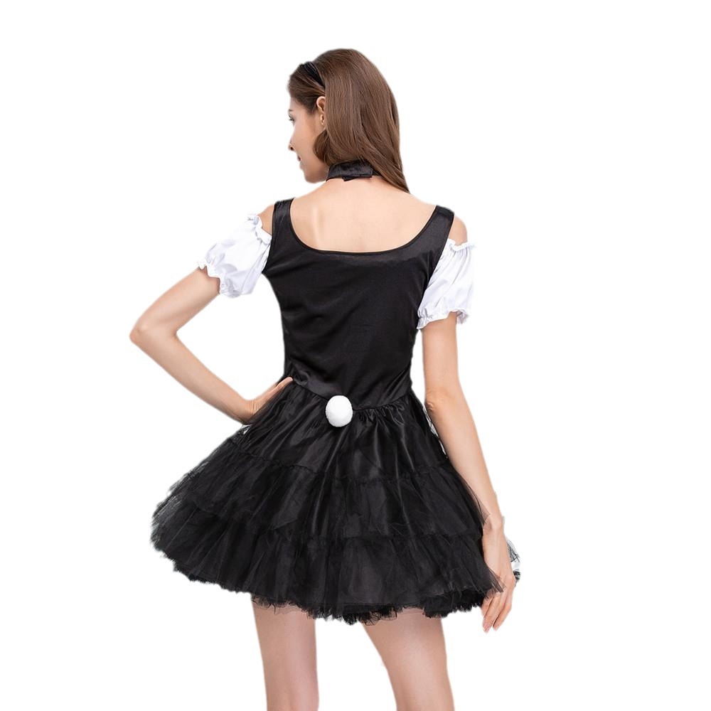 Womens Funny Bunny Costume Halloween Cosplay Role Play Dress  Bunny Dress